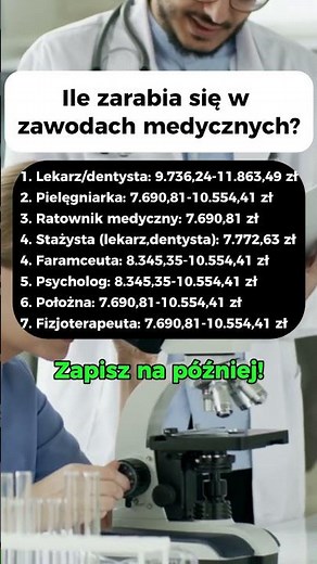 Ile zarabia się w zawodach medycznych?