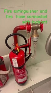 Fire extinguisher and fire hose connected with hydrent