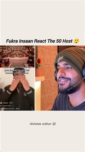 Fukra Insaan React The 50 Host 😲 Panda Gang Op 🐼... #fukrainsaan