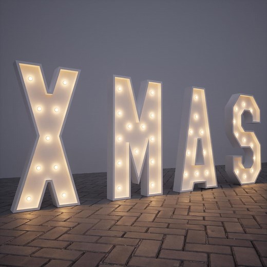 XMAS Marquee Sign - 4ft/3ft Glowing Holiday Letters | Snowflake LED Lights | Christmas Party Backdrop | Indoor/outdoor | Custom Colors - Etsy