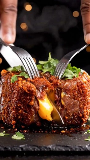 Stuffed Beef Short Ribs with Pepper Jack Cheese Pull Air Fryer Recipe #Shorts