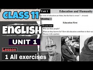 NEB Class 11 English Unit 1 all Exercise |