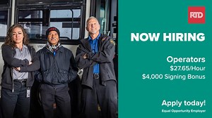 Want a meaningful career? RTD is hiring! $4,000 signing bonus for eligible positions. Paid training and great benefits. | RTD