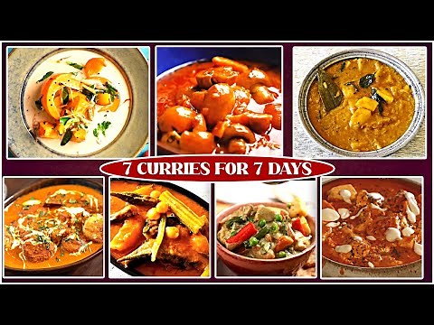 7 Curries For 7 Days | Quick & Easy Curries At Home | Curry Recipes | Potato Curry |Kaju Malai Curry