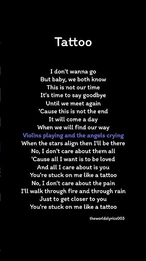 Loreen - Tattoo song lyrics #loreen #tattoo #lyrics #ytshorts #music #viral #shorts