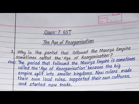 the age of reorganisation class 7th question answer | class 7 sst new book chapter 6 question answer