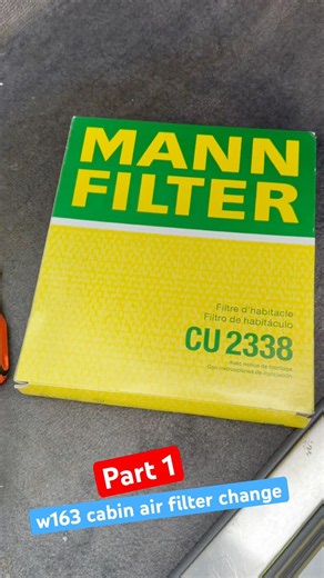 Mercedes-Benz ML350 W163 Cabin Air Filter Change Part 1 #cabinairfilter #w163 #mercedes #ml350