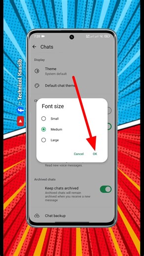 How to Change WhatsApp Font Size #shorts