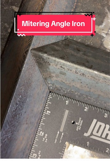 This Compound Miter Looks Impossible… Until You Do This If you’ve ever tried to miter angle iron in a V orientation, you know this isn’t your standard 45° cut. In this video: \t•\tBoth angles are sitting legs-down \t•\tThe “V” point is facing up \t•\tOne angle is perpendicular to the other \t•\tThe center angle acts like a stiffener or mid post This creates a TRUE compound miter. Instead of guessing angles, I: \t1.\tButted the perpendicular angle into the side of the main angle \t2.\tMeasured th