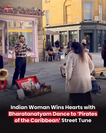 Mumbai Culture ™ on Instagram: "An Indian woman amazed onlookers by breaking into a graceful Bharatanatyam performance on a busy street, perfectly matching her classical moves to a street musician’s live rendition of Pirates of the Caribbean, creating a beautiful blend of tradition and global music. 🎥: @shraddha_aaradhya"
