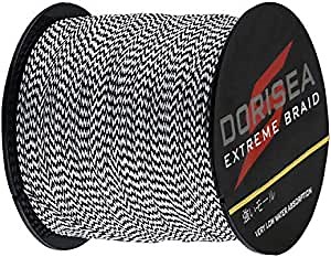 Extreme Braid 100% Pe Multi-Color(Black&White) Braided Fishing Line 109Yards-2187Yards 6-550Lb Test Fishing Wire Fishing String Incredible Superline