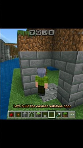 Minecraft Easy Redstone Door Tutorial! 🚪⚡ #minecraft #redstone #shorts