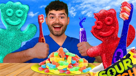 VIRAL candy vs level 100 cavities challenge! | DIY watermelon gum vs edible slime challenge!