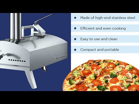 Westinghouse Wood Pellet Artisan Outdoor Pizza Oven - Stainless Steel Portable Pizza Ovens