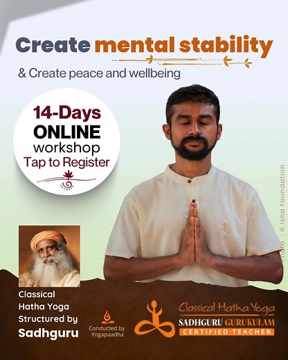 If your mind feels restless, this program is for you. Transform your wellbeing in 14 days with traditional Hatha Yoga practices designed for mental stability & inner harmony. | Yogapaadha