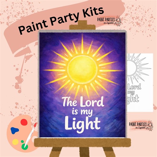 Christian Faith Painting DIY Paint Kit With Pre-drawn Canvas Praise and Paint Party - Etsy
