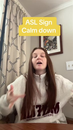 Calm down #learningASL #hearingaids #americansignlanguagetiktok #hardofhearing #asltiktok #hardofhearing #signlanguage #learning #americansignlanguage #ASL #disability #disabledtiktok #Deaf #deaf #communication #sign #lipreading #hoh #HOH #disabled