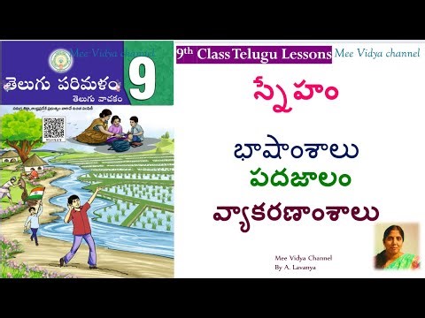 9th Class Telugu Lessons New Syllabus స్నేహం భాషాంశాలు – పదజాలం