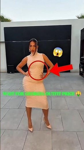 Georgina Rodriguez RUCHED BODYCON MIDI worth 🔥💸#georginarodriguez cristiano ronaldo #cr7