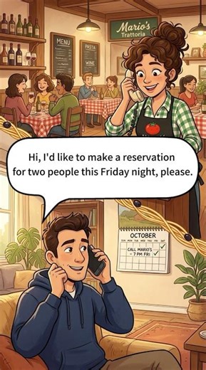 English Conversation: Making a Restaurant Reservation