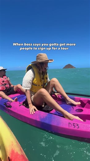 Kailua Beach Adventures on Instagram: "Gotta do what we gotta do man, so go sign up for the best kayaking tour ever! #kayaking #oahu #lanikai #funny 📸 Avery"