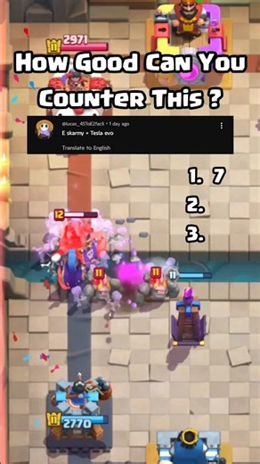 How Good Can You Counter This ? Evo Tesla and Evo Skeleton Army | 7 Elixir #clashroyale