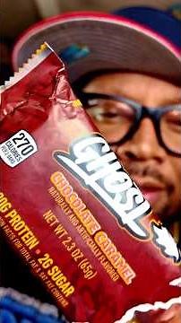 GHOST chocolate caramel protein bar REVIEW ￼
