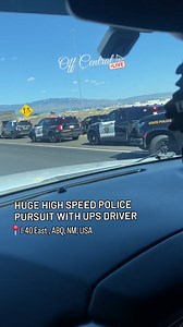 28K views · 4.5K reactions | 勞 A high-speed police chase ended with a UPS driver getting pinned! I wonder what he did? #police #albuquerque RachelJ | Off Central | Facebook