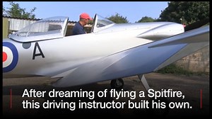 This working spitfire is built out of wood, by a Reading man in his back garden! | BBC Berkshire