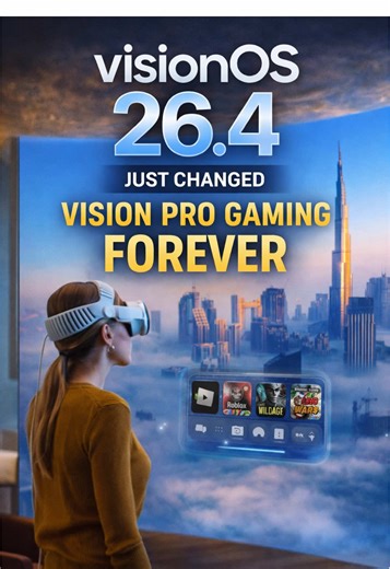 visionOS 26.4 Just Changed Vision Pro Gaming Forever We break down how Apple's latest visionOS 2.4 update is revolutionizing VR gaming with foveated streaming technology that renders ultra-high-res graphics only where your eyes are looking. We explore how this delivers smoother performance, lower latency, and increased power efficiency, plus discuss NVIDIA CloudXR support that makes it easier to port PC and cloud VR apps. We also cover iOS 2.4 beta features including encrypted RCS testing, AI Pl