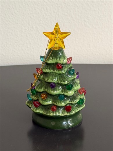 Vintage Mr. Christmas Mini Lighted Ceramic Tree Ornament - Etsy