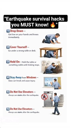 Earthquake Survival: 5 Life-Saving Steps You MUST Know! 🌍⚡"#earthquake#safety