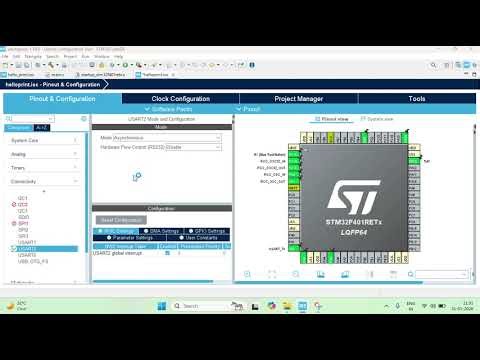 STM32 Serial Monitor Tutorial | Print Hello World using UART (STM32F401RE CubeIDE)