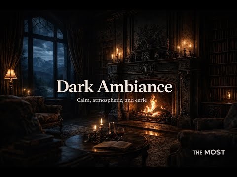 Dark Academia Fireplace Ambience with Rain Sounds 4K ASMR for Sleep & Study (2 Hours)