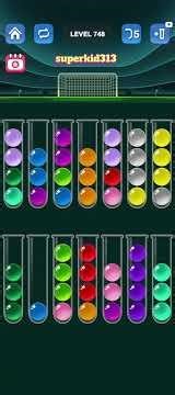 Level 748 Ball Sort Puzzle (Relaxing sound)