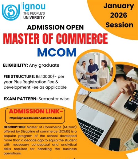 IGNOU admissions open for BA BSC MA MSC and other courses JANUARY 2026 Admission Cycle: Last date for submission of Application: 31st January 2026 | Redmax Exam Updates