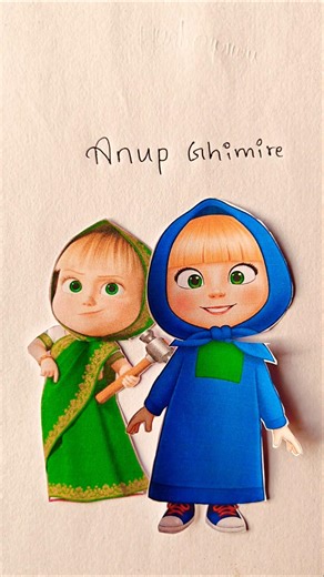 Ookil ♥️double two masha face add 🤣😂 #masha #usa #america #artwork #cartoon #drawing #ytshorts