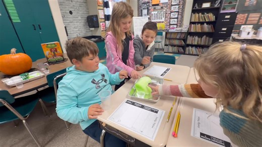This morning, Mrs. Vuono’s second graders are using the scientific method to conduct an experiment- the Monster Mash Reaction!!🧪 | Bethlehem-Center School District