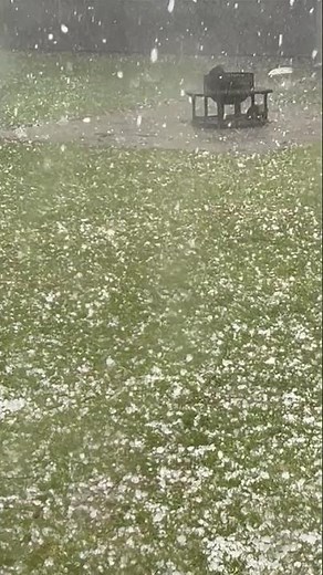 KCCI viewer Brenda Wilson filmed the hail falling in Ottumwa on Thursday