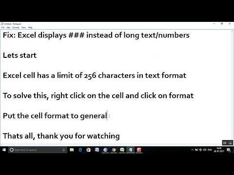 Fix: Excel displays ### instead of long text/numbers