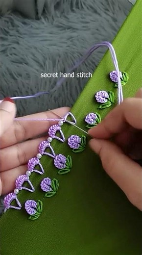 Latest New Embroidery !!! Simple Sewing Hand Work Tutorial For Beginners #youtuber #shorts #handmade