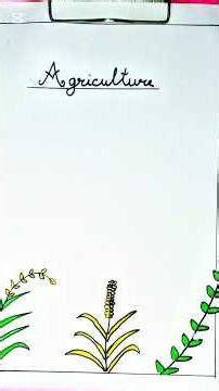 Agriculture assignment cover page design #agriculture #unfrezzmyaccount