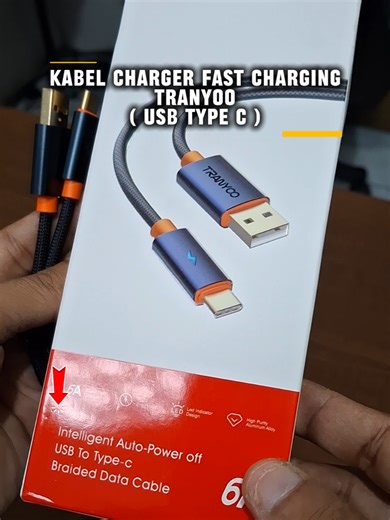 Kabel Charger TRANYOO AC-5 USB Type C Fast Charging