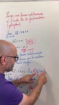 Terminale Spécialité. Limits of functions. Lifting an indeterminate form of a limit of a polynomial