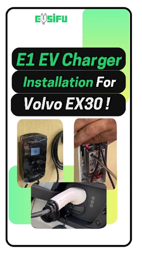 This customer's Volvo EX30 is all set with our 11 kW E1 Charger installation. Follow us to see how we run things for this installation! #ev #threephase #e1 #volvo #ex30 #evsifu #evcharger #installation