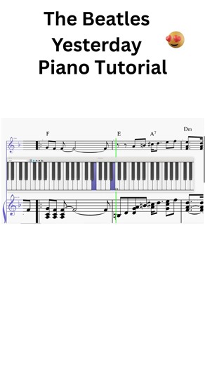 The Beatles Yesterday - Piano Tutorial
