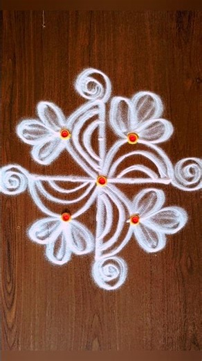 Easy rangoli design for beginners🌺🌺#kolam#viral#muggulu