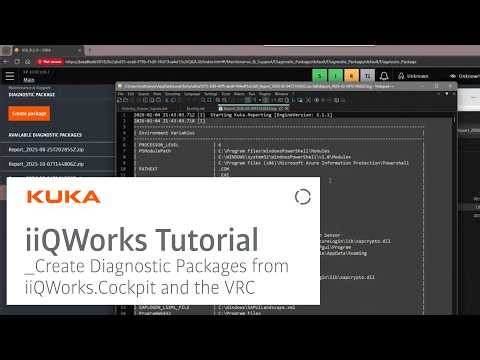 KUKA iiQWorks: Create KRC Diagnostic ( KRC Diag ) Package from the iiQWorks.Cockpit and the WebUI