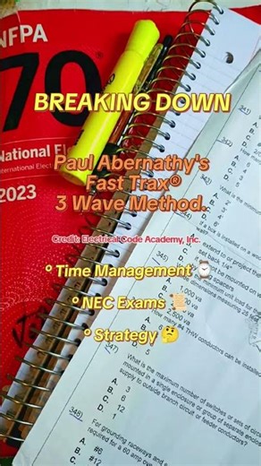 Fast Trax® - 3 wave NEC exam method summarized #shorts #nec