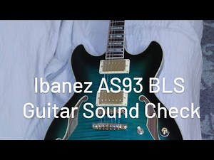 Ibanez AS93 BLS Semi-Hollow Body Electric Guitar Green 2012 Sound Check & Demo
